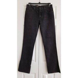 GRLFRND The Hailey Low Rise Slim Boot With Slit Jeans Cotton Black Size 28 NWT